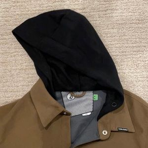 Volcom Hooded Jacket - Brown - Medium